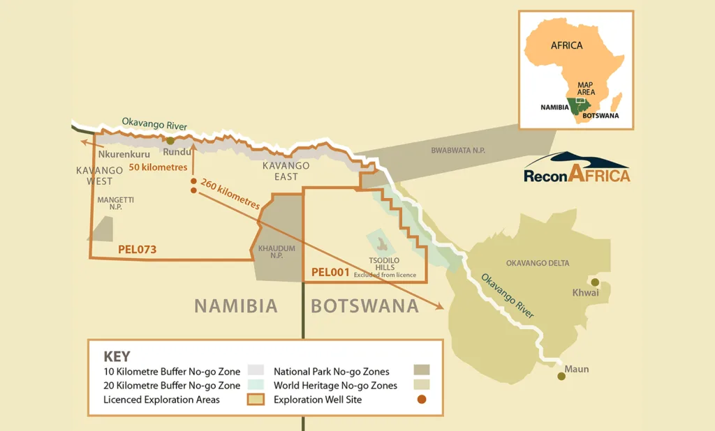 ReconAfrica, Буріння, Kavango West 1X, Намібія
